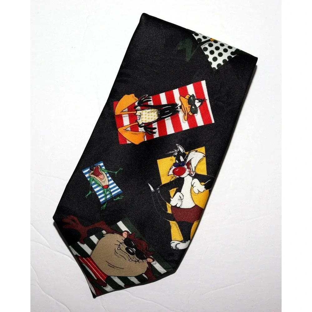 Vintage Looney Tunes‎ Characters Neck Tie 1995 Beach Resort Characters Tie